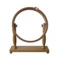 TELAI RICAMO IN LEGNO CON BASE DIAM. CM.25